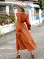 Rochie Lunga Marlis Portocalie - imagine 2
