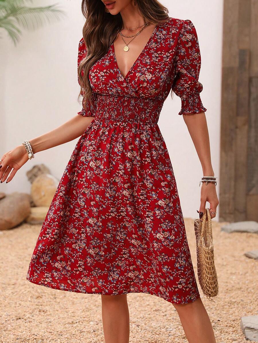60 Rochie Scurta Ossian Rosie Inflorata - imagine 1