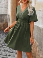 Rochie Scurta Novalee Khaki - imagine 3