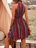 Rochie Scurta Lala Cu Dungi Multicolore - imagine 2