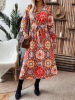 Rochie Lunga Polly Cu Model Floral Multicolor