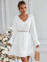 Rochie Scurta Fangre Alba