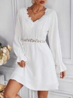 Rochie Scurta Fangre Alba - imagine 3