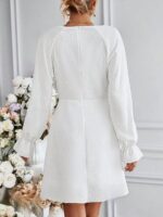 Rochie Scurta Fangre Alba - imagine 2