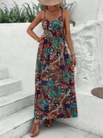Rochie Lunga Vinka Cu Print Multicolor - imagine 3