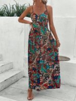 Rochie Lunga Vinka Cu Print Multicolor - imagine 4