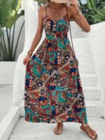 Rochie Lunga Vinka Cu Print Multicolor - imagine 5