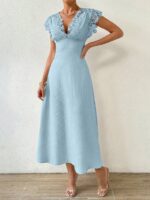 Rochie Lunga Abby Bleu Deschis - imagine 3