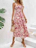 Rochie Lunga Caylee Galbena Inflorata - imagine 4