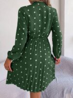 Rochie Scurta Anemona Vernil Cu Buline Albe - imagine 2