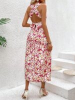 Rochie Lunga Caylee Galbena Inflorata - imagine 2
