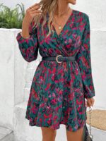 Rochie Scurta Evonna Vernil Cu Imprimeu Multicolor - imagine 5