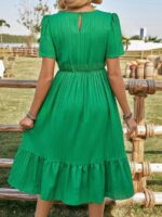 Rochie Midi Preta Verde - imagine 2