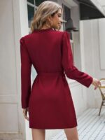 Rochie Scurta Amsterdam Grena Cu Cordon - imagine 2