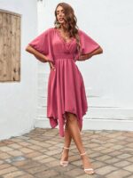 Rochie Midi Elmira Roz Inchis - imagine 3