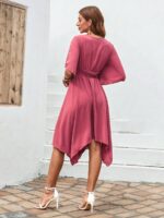 Rochie Midi Elmira Roz Inchis - imagine 2