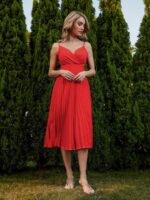 Rochie Midi Panisia Rosie Cu Pliuri - imagine 4