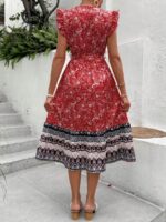 Rochie Midi Ottie Rosie cu Print Alb si Negru - imagine 2