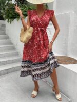 Rochie Midi Ottie Rosie cu Print Alb si Negru - imagine 3