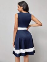 Rochie Scurta Dahlia Bleumarin - imagine 2