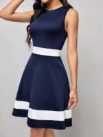 Rochie Scurta Dahlia Bleumarin