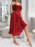 Rochie Midi De Noapte Miara Rosie - imagine 3