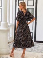 Rochie Midi Rosemary Neagra Inflorata - imagine 2