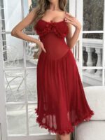 Rochie Midi De Noapte Miara Rosie - imagine 5