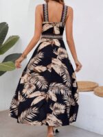 Rochie Lunga Laylie Neagra Cu Bretele - imagine 2