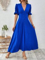 Rochie Lunga Delia Albastra - imagine 3
