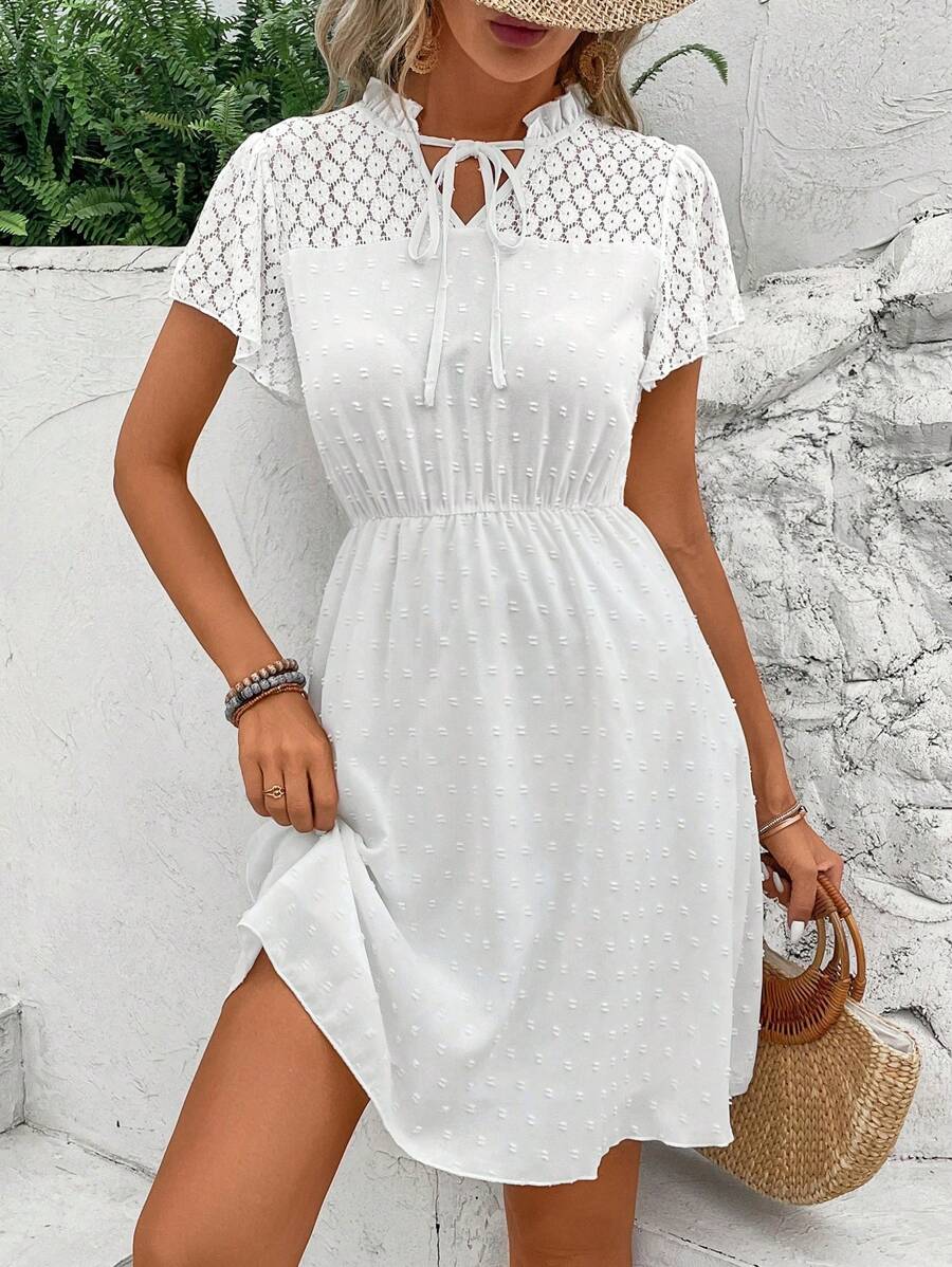 100 Rochie Scurta Zabina Alba - imagine 1