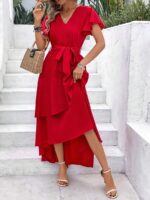 Rochie Lunga Soledad Rosie Cu Cordon