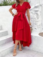 Rochie Lunga Soledad Rosie Cu Cordon - imagine 4