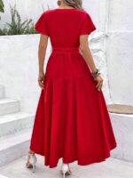 Rochie Lunga Soledad Rosie Cu Cordon - imagine 2