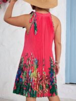 Rochie Scurta Rachel Roz Cu Pliuri - Marimi Mari - imagine 2