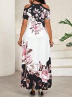 Rochie Lunga Regine Alba Inflorata - imagine 2