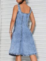 Rochie Scurta Pernelle Din Denim - imagine 2
