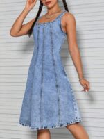 Rochie Scurta Pernelle Din Denim - imagine 3