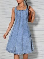 Rochie Scurta Pernelle Din Denim - imagine 5