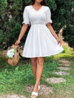 Rochie Scurta Katiana Alba - imagine 5