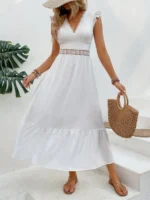 Rochie Lunga Melina Alba - imagine 3