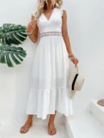 Rochie Lunga Melina Alba - imagine 4