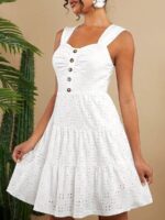 Rochie Scurta Rialda Alba