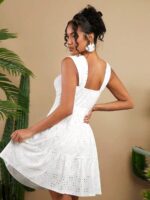 Rochie Scurta Rialda Alba - imagine 2