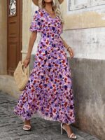 Rochie Lunga Shari Cu Print Multicolor - imagine 5