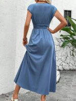 Rochie Lunga Liisa Albastru Deschis - imagine 2