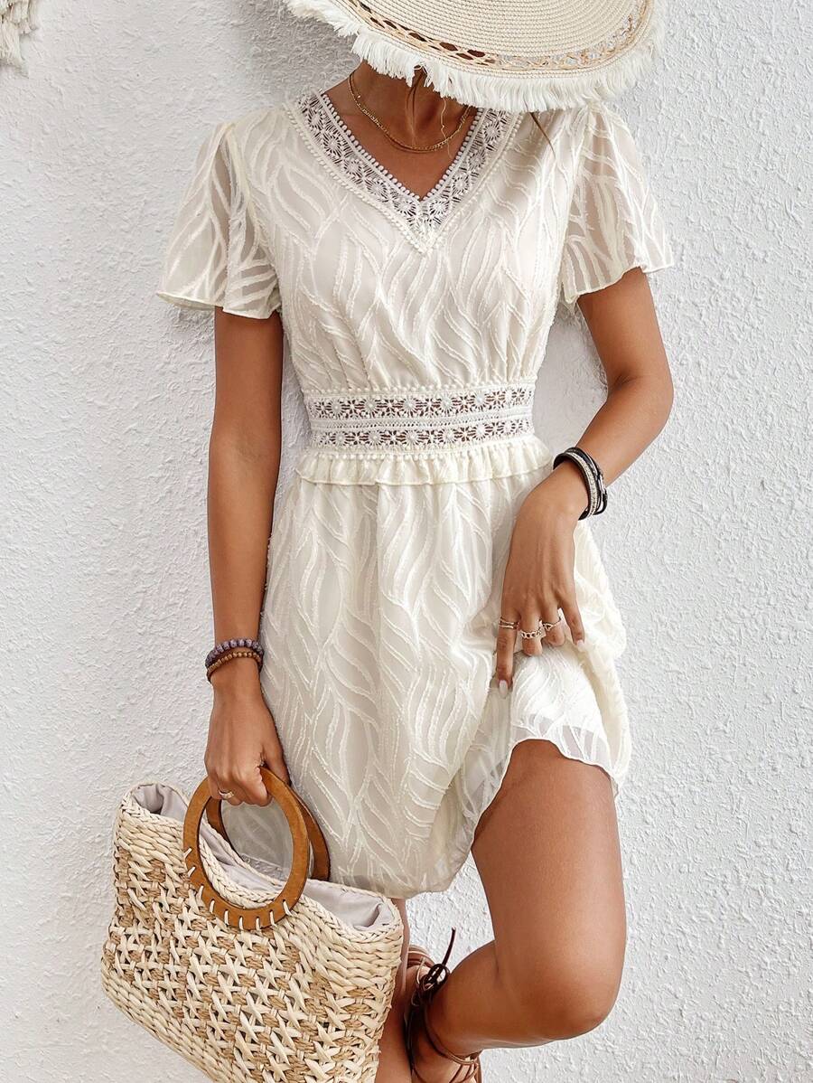 15 Rochie Scurta Jania Alba - imagine 1
