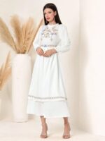 Rochie Lunga Semina Alba - imagine 3