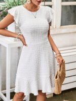 Rochie Scurta Loreana Alba