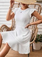 Rochie Scurta Loreana Alba - imagine 3